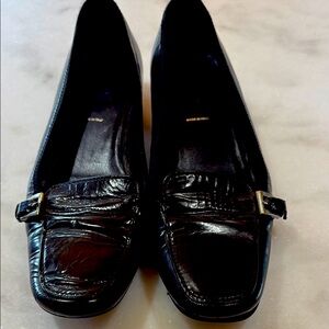 Prada Elegant Black Leather Loafers